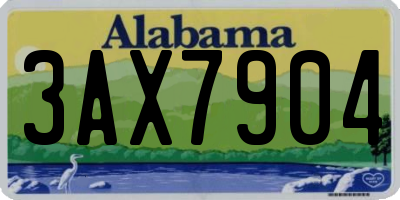AL license plate 3AX7904