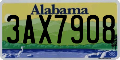 AL license plate 3AX7908