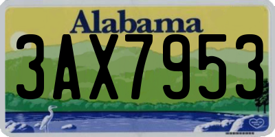 AL license plate 3AX7953