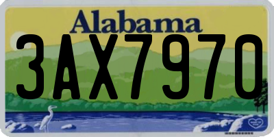 AL license plate 3AX7970