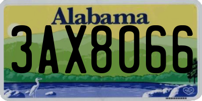 AL license plate 3AX8066