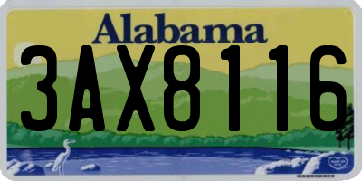 AL license plate 3AX8116