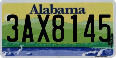 AL license plate 3AX8145