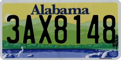 AL license plate 3AX8148