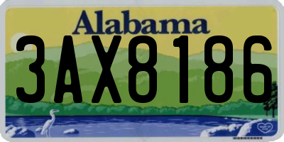 AL license plate 3AX8186