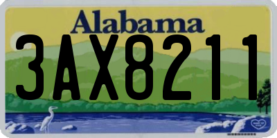 AL license plate 3AX8211