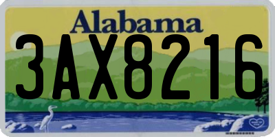 AL license plate 3AX8216