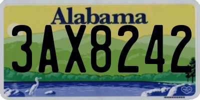 AL license plate 3AX8242