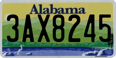 AL license plate 3AX8245
