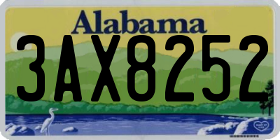 AL license plate 3AX8252