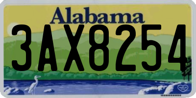 AL license plate 3AX8254