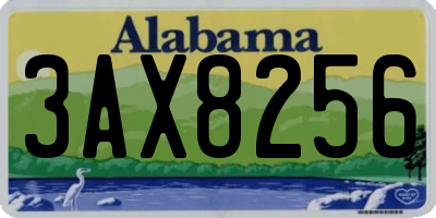 AL license plate 3AX8256