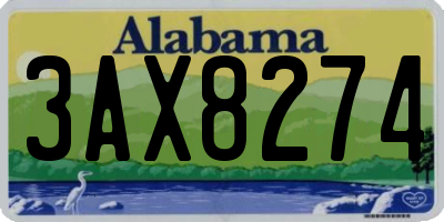 AL license plate 3AX8274