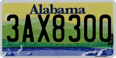 AL license plate 3AX8300