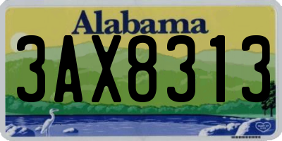 AL license plate 3AX8313