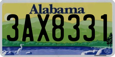 AL license plate 3AX8331