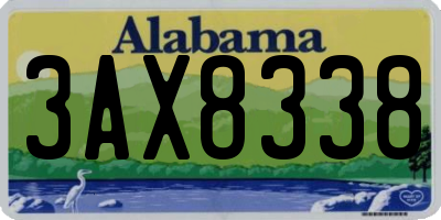 AL license plate 3AX8338