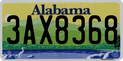 AL license plate 3AX8368