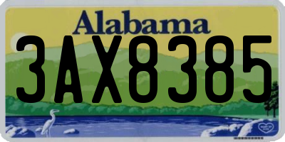 AL license plate 3AX8385