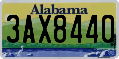 AL license plate 3AX8440