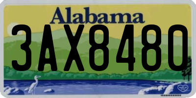 AL license plate 3AX8480