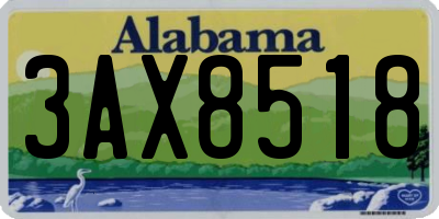 AL license plate 3AX8518
