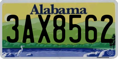 AL license plate 3AX8562