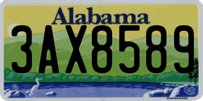AL license plate 3AX8589