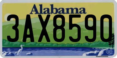 AL license plate 3AX8590