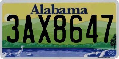 AL license plate 3AX8647