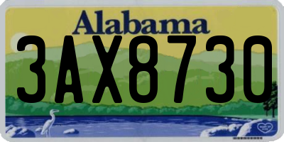 AL license plate 3AX8730