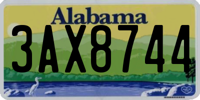 AL license plate 3AX8744