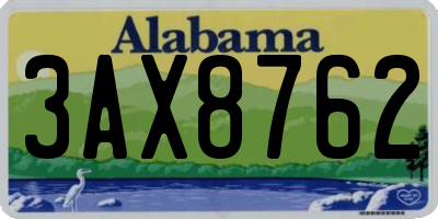 AL license plate 3AX8762