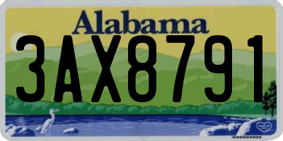 AL license plate 3AX8791