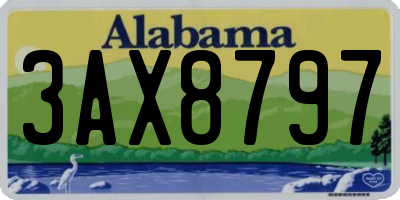 AL license plate 3AX8797