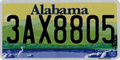 AL license plate 3AX8805