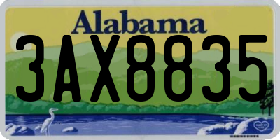 AL license plate 3AX8835