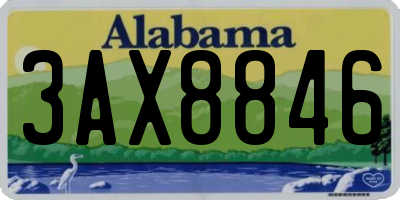 AL license plate 3AX8846