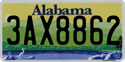 AL license plate 3AX8862