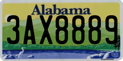 AL license plate 3AX8889