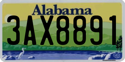 AL license plate 3AX8891