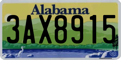 AL license plate 3AX8915