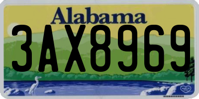 AL license plate 3AX8969