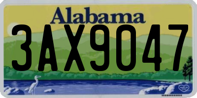 AL license plate 3AX9047