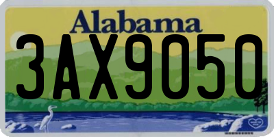 AL license plate 3AX9050