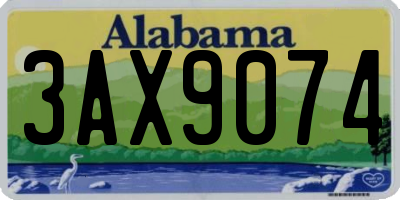 AL license plate 3AX9074