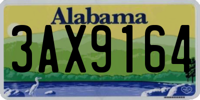 AL license plate 3AX9164