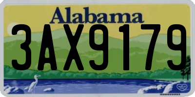 AL license plate 3AX9179