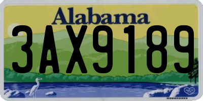 AL license plate 3AX9189