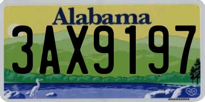AL license plate 3AX9197